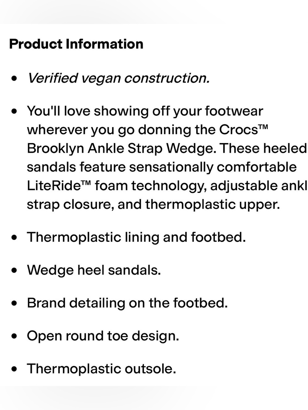 CROCS Brooklyn Ankle Strap Wedge Sandal - Picture 9 of 10